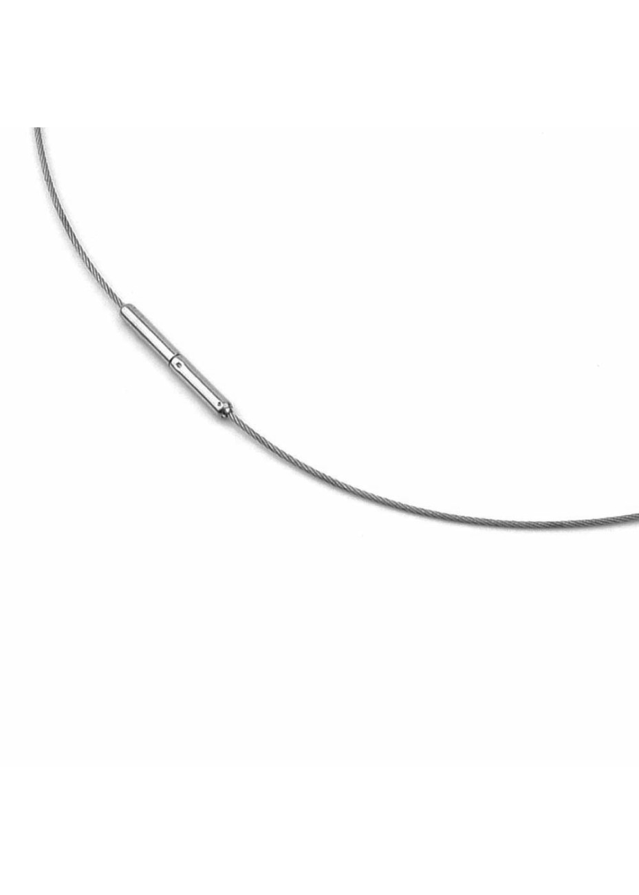 0802-0140 40 cm stalen collier met titanium slot Boccia