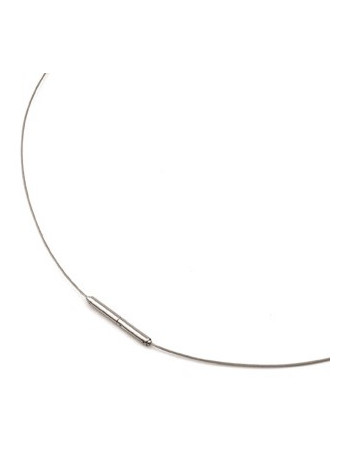 0803-0140 40 cm eenvoudige staaldraad collier titanium slot Boccia