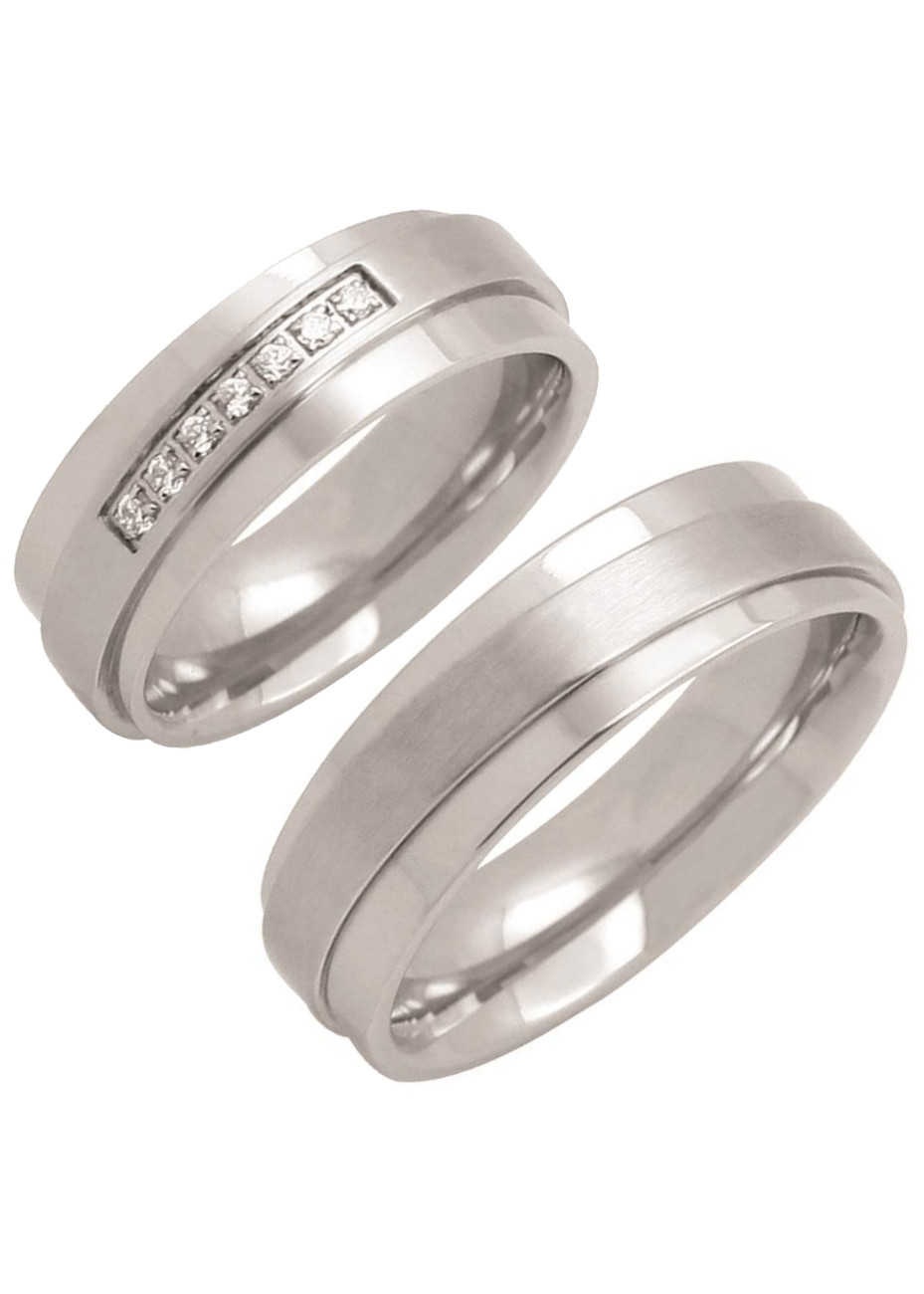 Multi Zirconia 90170 stalen trouwringen