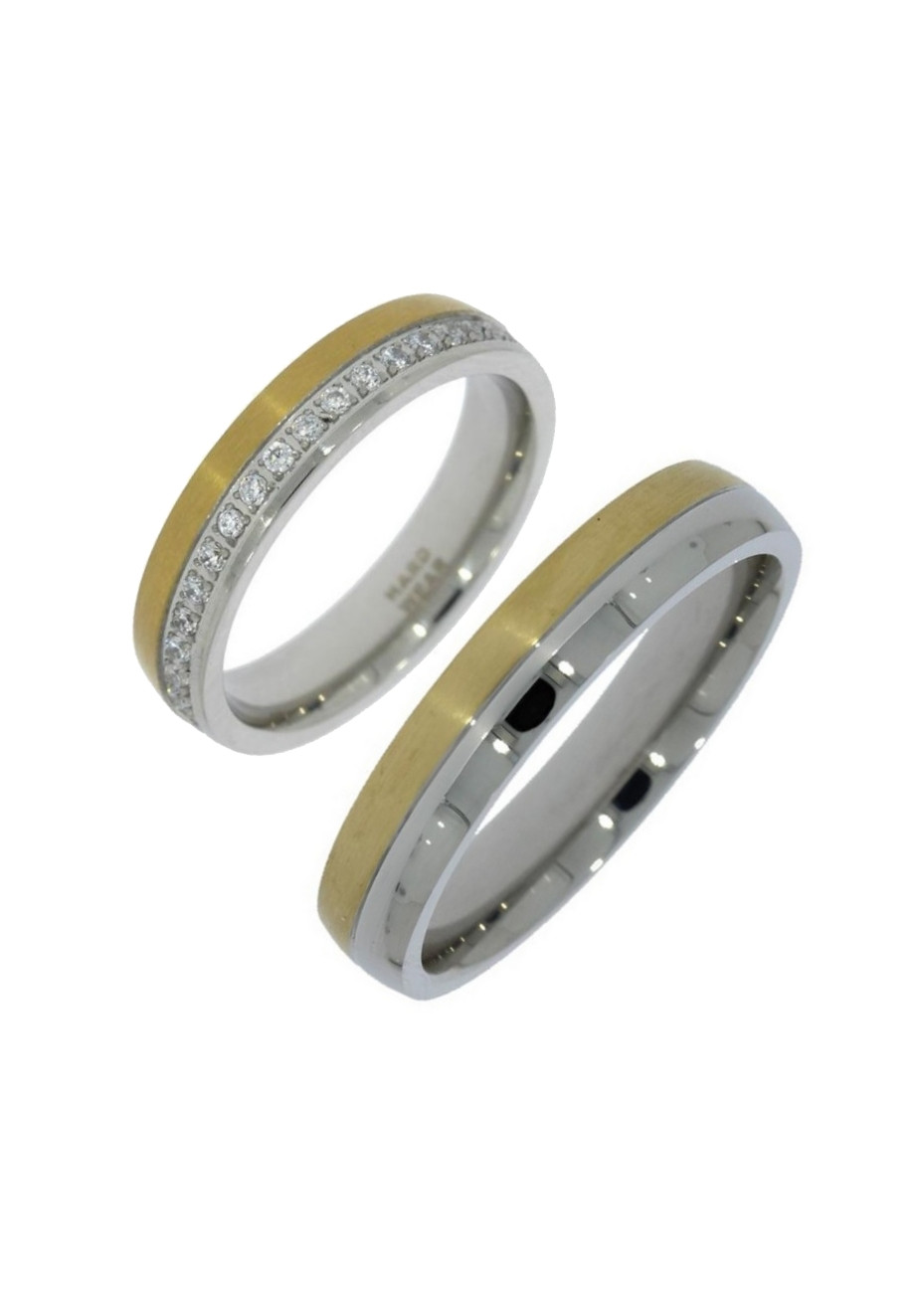 Verguld Multi Zirconia 60159 rondom steentjes in damesring