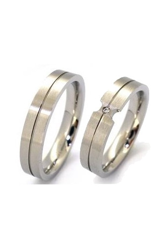 Zirconia 50400 trouwringen staal met zirconia