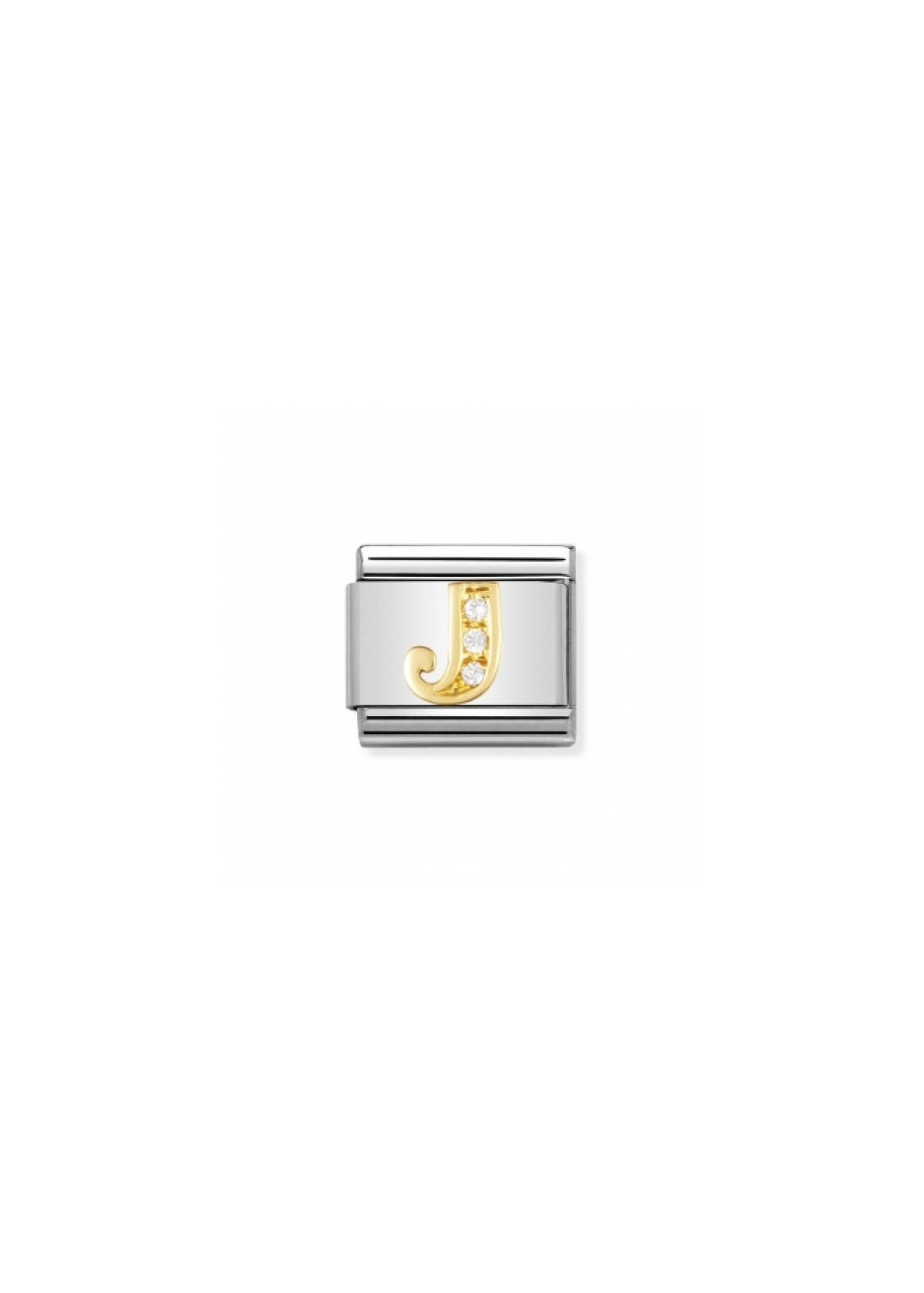03030110 J  Nomination schakel goud met zirconia