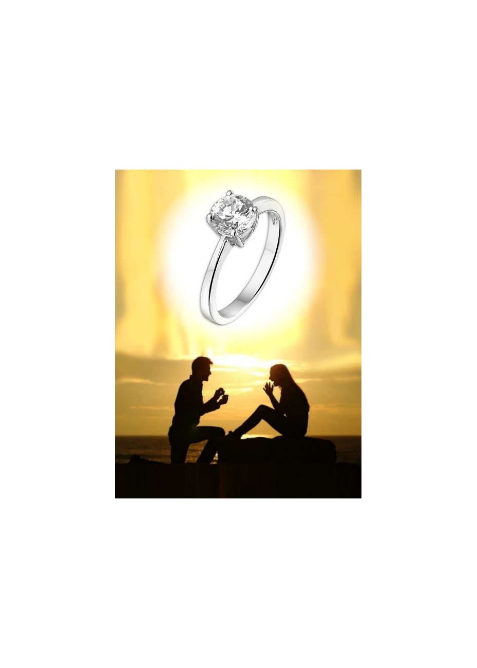 Ja! Zilver Eenvoudig klassike zilveren verlovingsring JA13.09981
