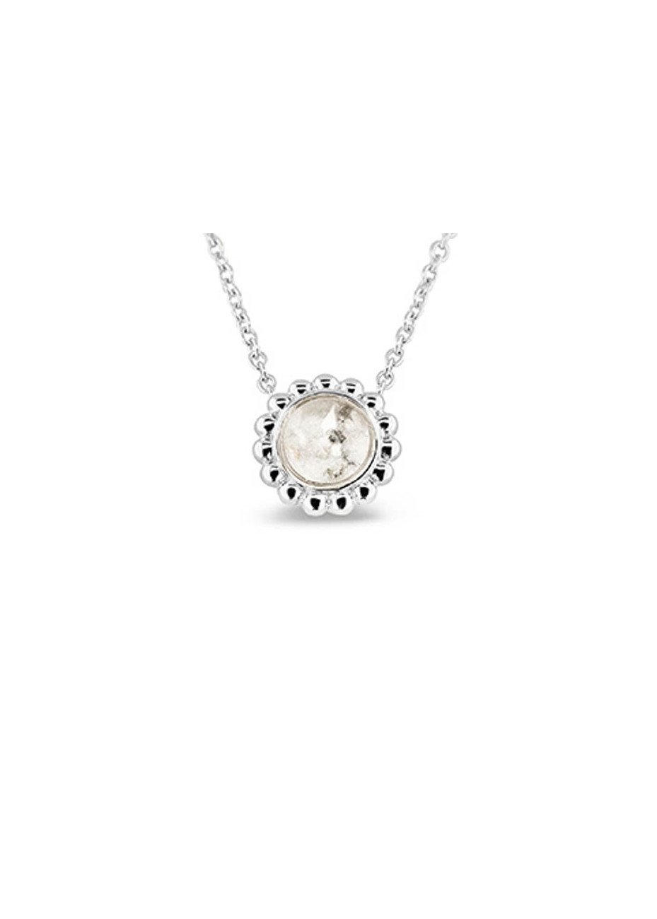 130S Zilveren hanger bloem met collier voor as See You