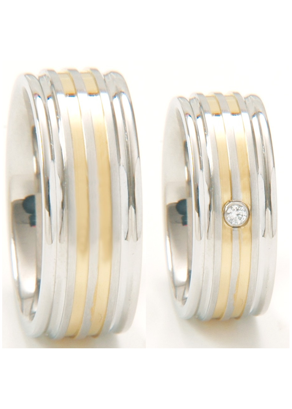 Bicolour Zirconia 60177 FL Paris stalen relatieringen