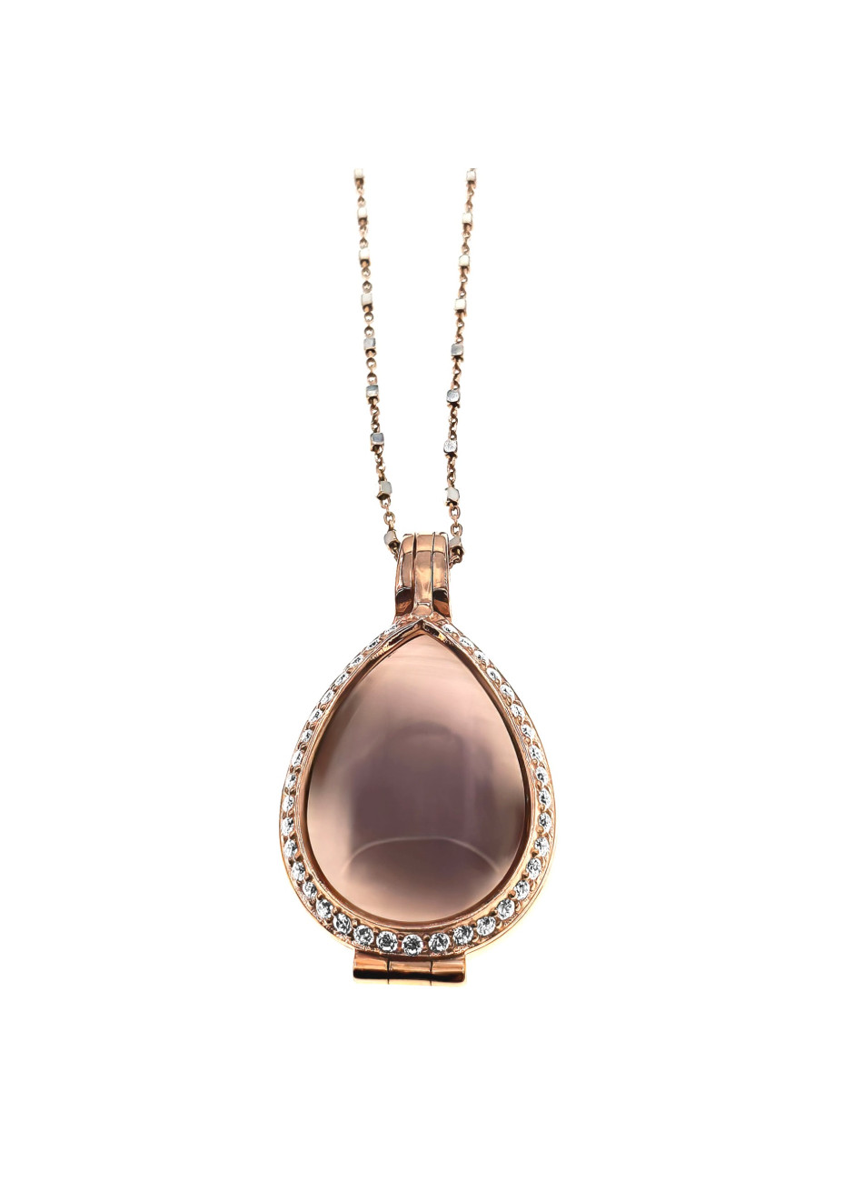 002 MY iMenso Goccia compleet collier rosé verguld