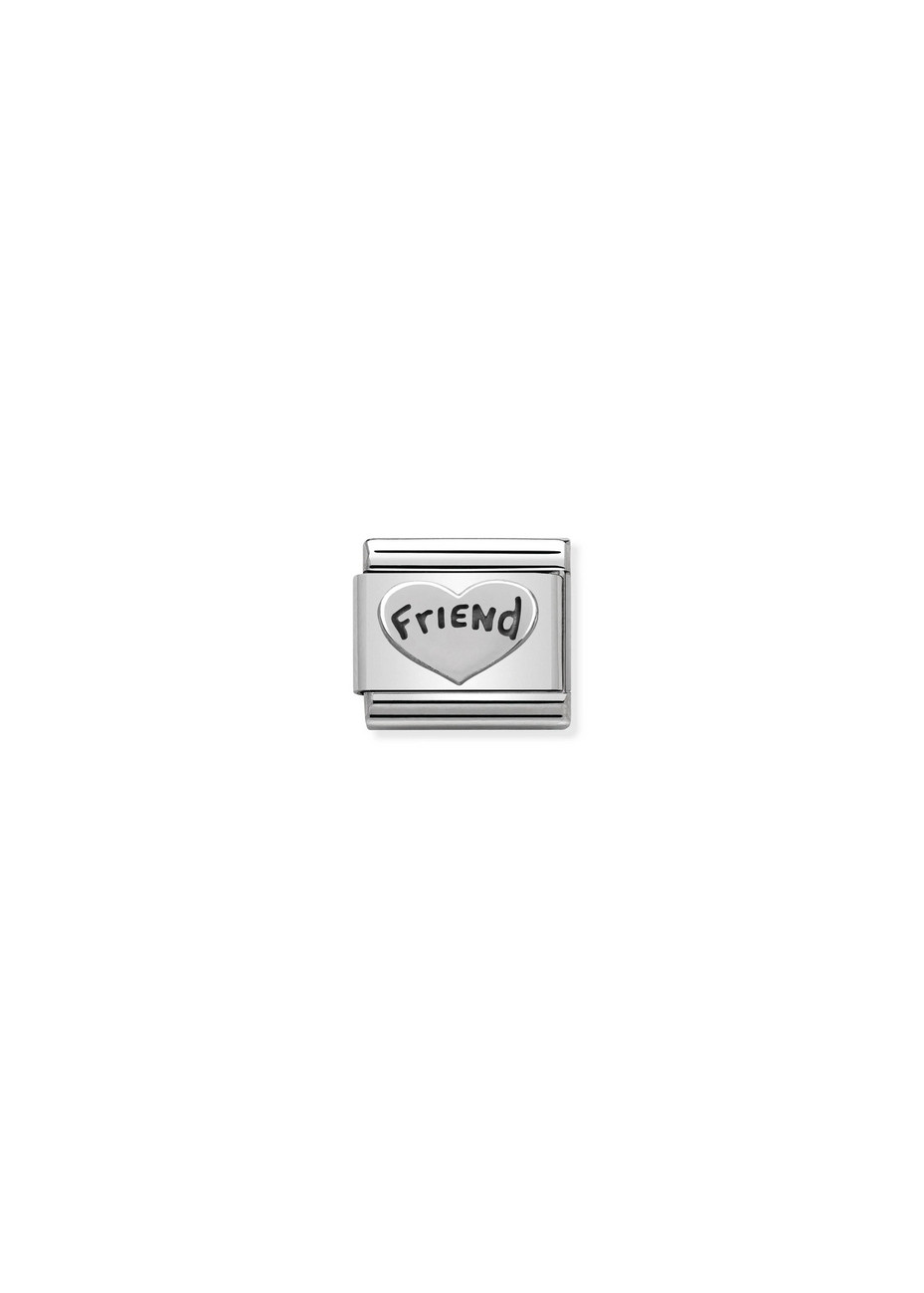 33010118 Nomination Schakel Friend Hart Zilver