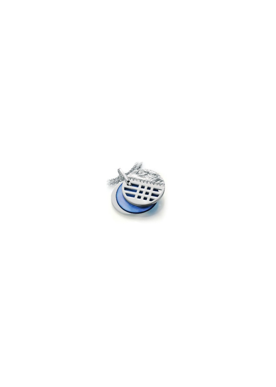 19-86 Sueno hanger zilver blauw en parelmoer
