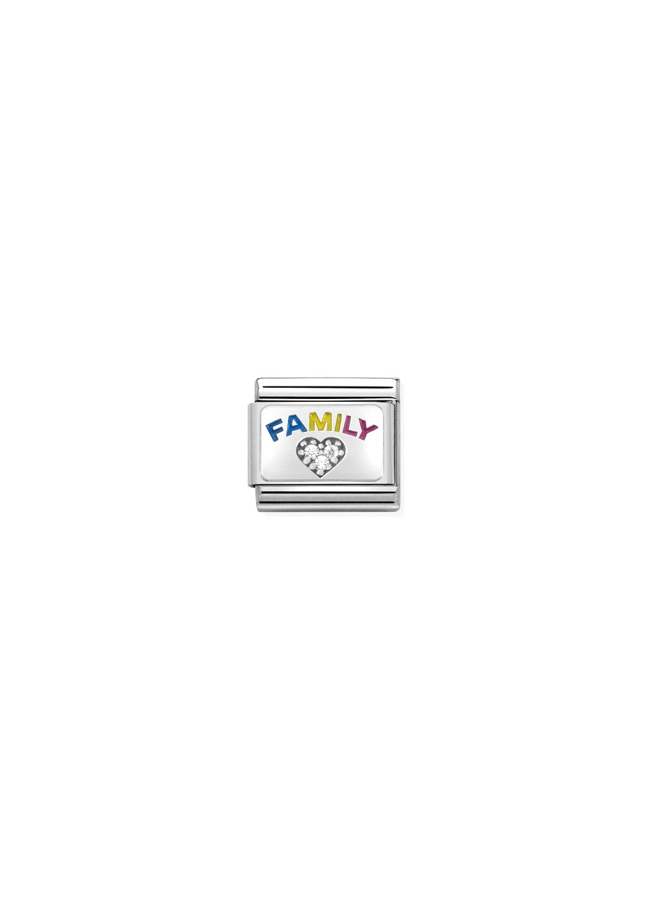 33030608 Nomination Hart Familie Family Zilver Zirconia