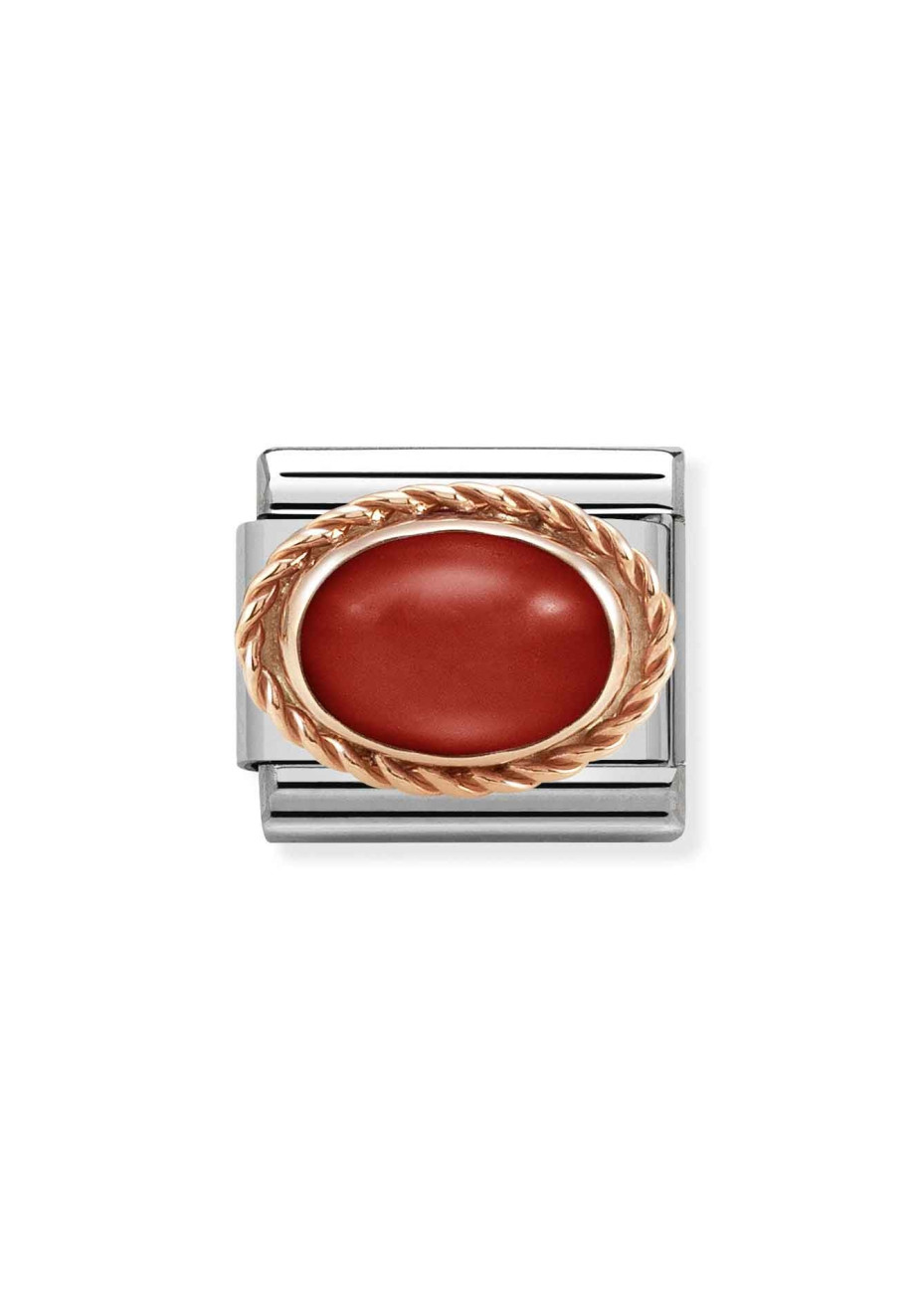 43050711 Nomination Schakel Bloedkoraal Ovaal in Rosé