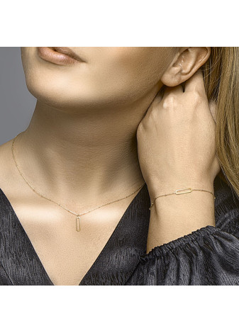 Paperclip collier 40.22527 Goud 45 cm