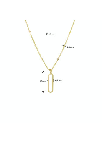 Paperclip collier 40.22527 Goud 45 cm