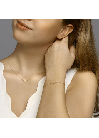 Paperclip collier 40.22744 Goud 45 cm
