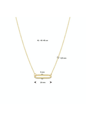 Paperclip collier 40.22744 Goud 45 cm