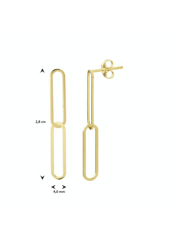 Paperclip oorhangers 40.22871 Goud