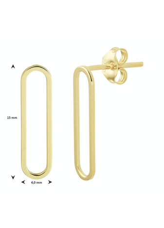 Paperclip oorknoppen 40.22870 Goud