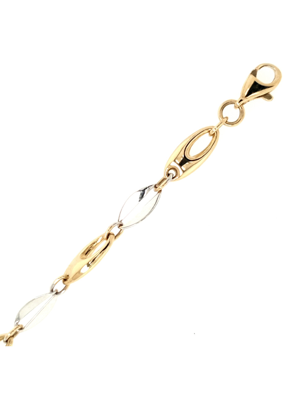 Armband VIJ 0763 Wit- met Geelgoud