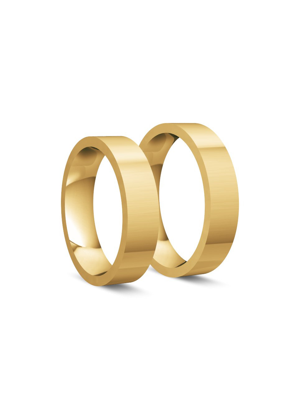 0450 Trouwringen recht van buiten rond van binnen 5 mm