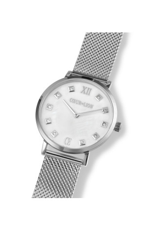 1725 Dameshorloge Silver-Mother of Pearl Coeur de Lion 7610701725
