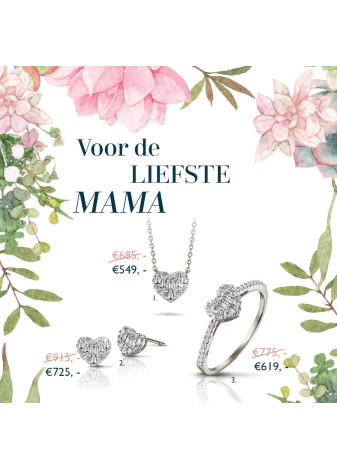 2375-066 Set Witgoud met briljant-baguette met 0.66 crt. briljant