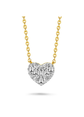 2375-066 Set Witgoud met briljant-baguette met 0.66 crt. briljant