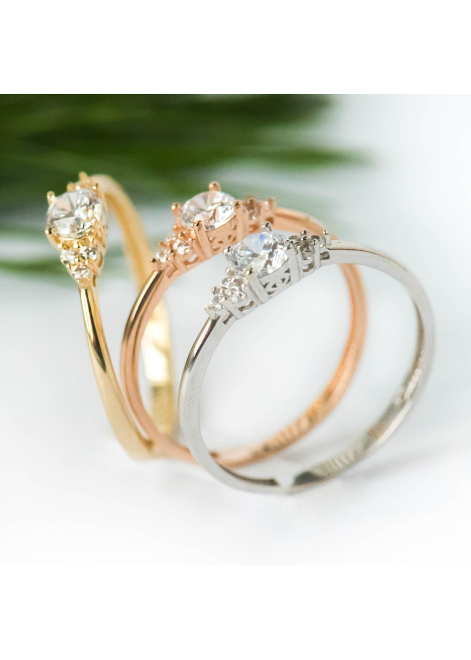 .GR324 aanzoeksring in witgoud-geelgoud of rosé goud