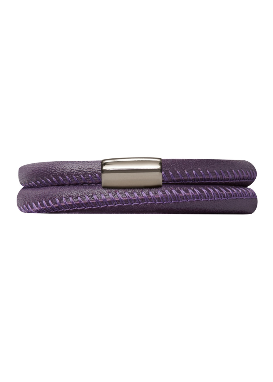 12106-36 Endless bracelet purple double silver