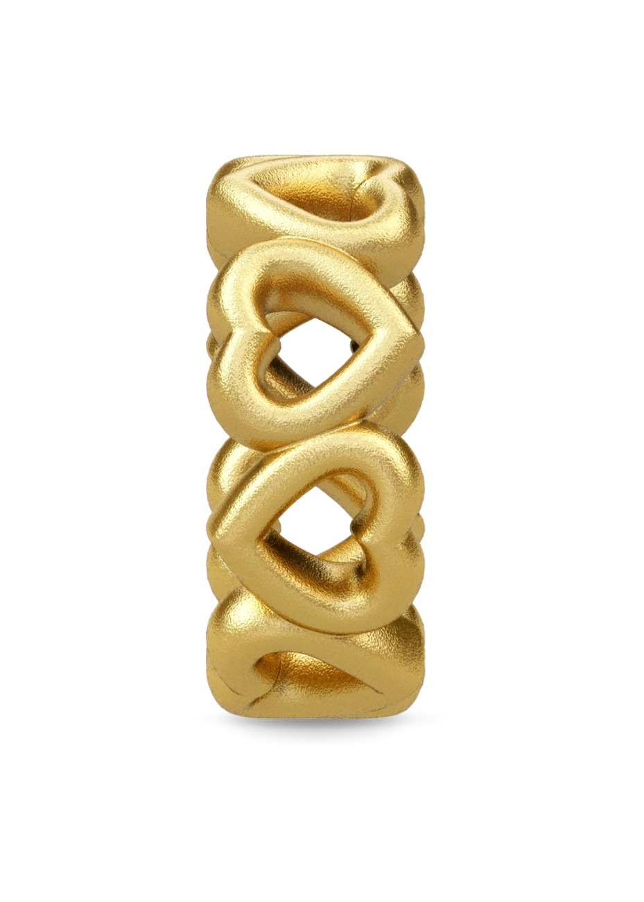 51148 Endless charm tiny row of hearts gold