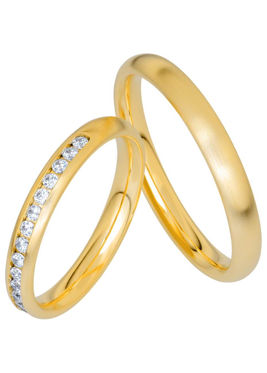 KR211010 Geelgouden trouwringen met 0.285 crt. briljant 3.0 mm