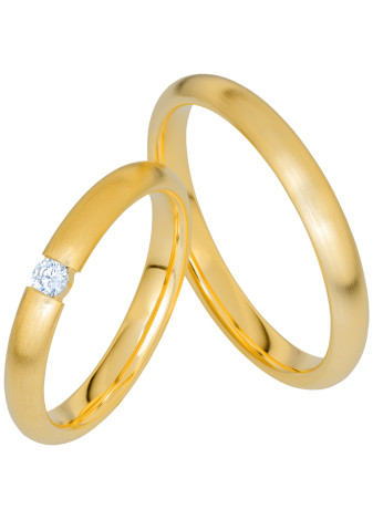 KR231024 Geelgouden trouwringen met 0.07 crt. briljant 3.0 mm