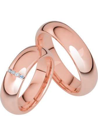 KR231028 Geelgouden trouwringen met 0.04 crt. briljant 6.0 mm