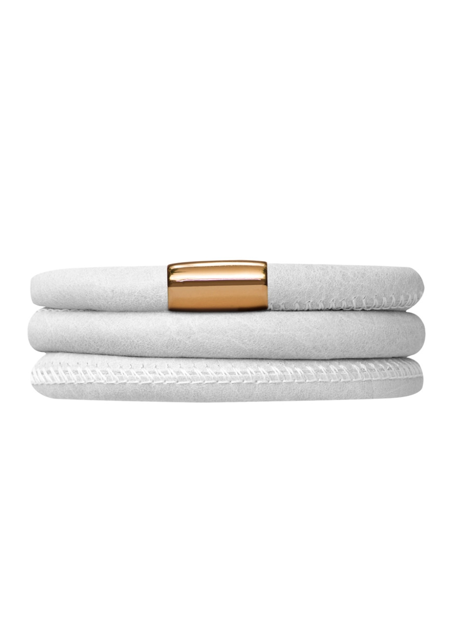 12508-60 Endless bracelet white triple gold
