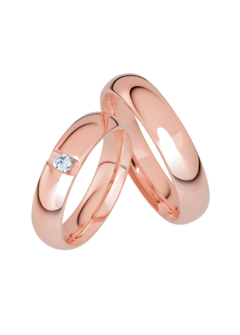 KR261048 Witgouden trouwringen met 0.10 crt. briljant 5.0 mm