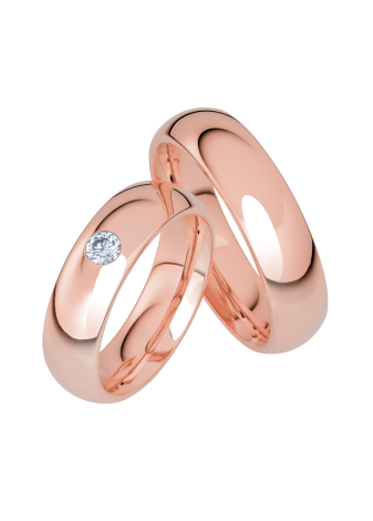 KR261049 Witgouden trouwringen met 0.14 crt. briljant 6.0 mm