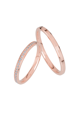 KR271050 Witgouden trouwringen met 0.265 crt. briljant 2.0 mm
