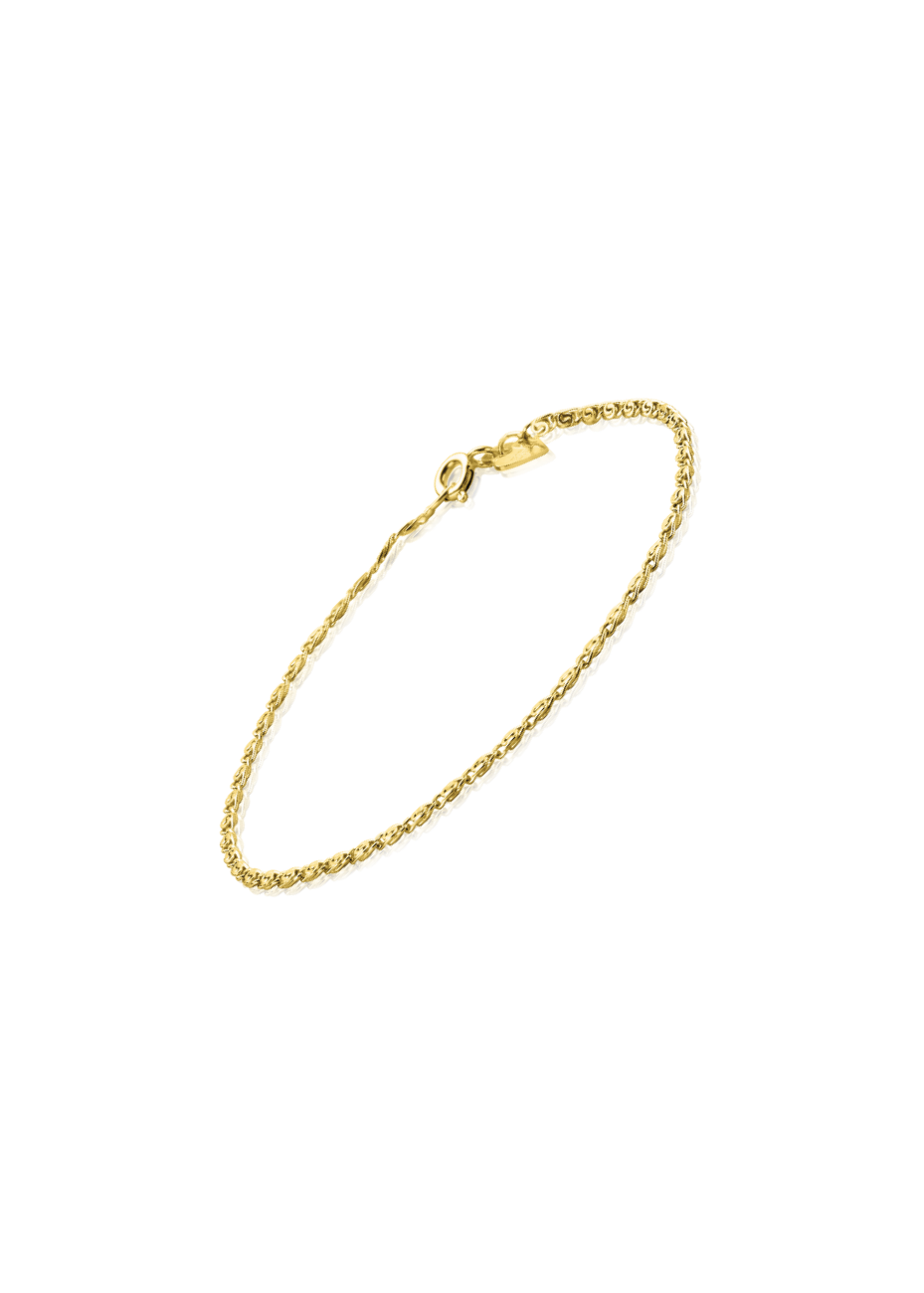 ZGA295 Zinzi gouden valkenoog-armband 18 cm