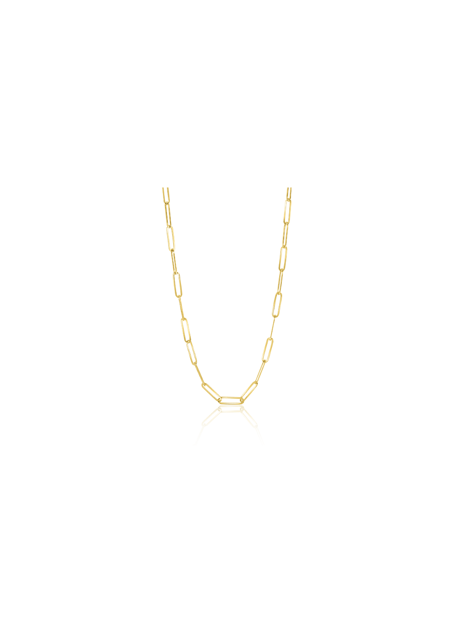ZGC296 Gouden collier Paperclip Zinzi 45 cm