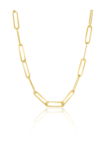 ZGC296 Gouden collier Paperclip Zinzi 45 cm