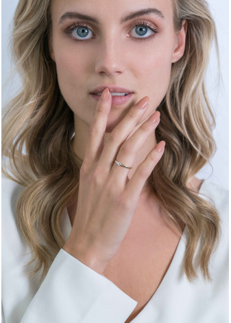 ZGR147 Damesring Zinzi goud met zirconia