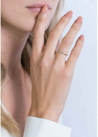 ZGR148-54 Gouden rijring Zinzi met zirconia