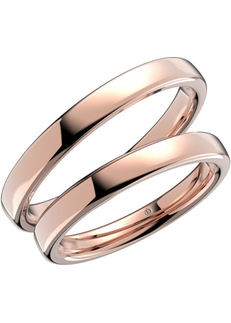 KR2030 Donatello witgouden trouwringen 3.0 mm