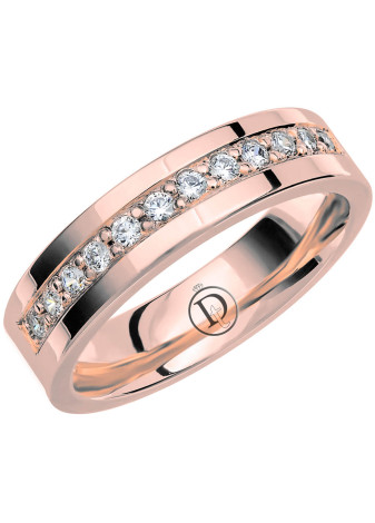 MR4 Witgouden trouwring-rijring met 0.24 crt. briljant 3.0 mm