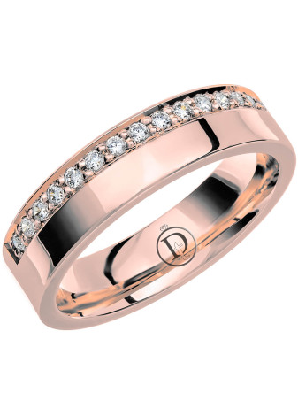 MR7 Witgouden trouwring-rijring met 0.15 crt. briljant 5.0 mm