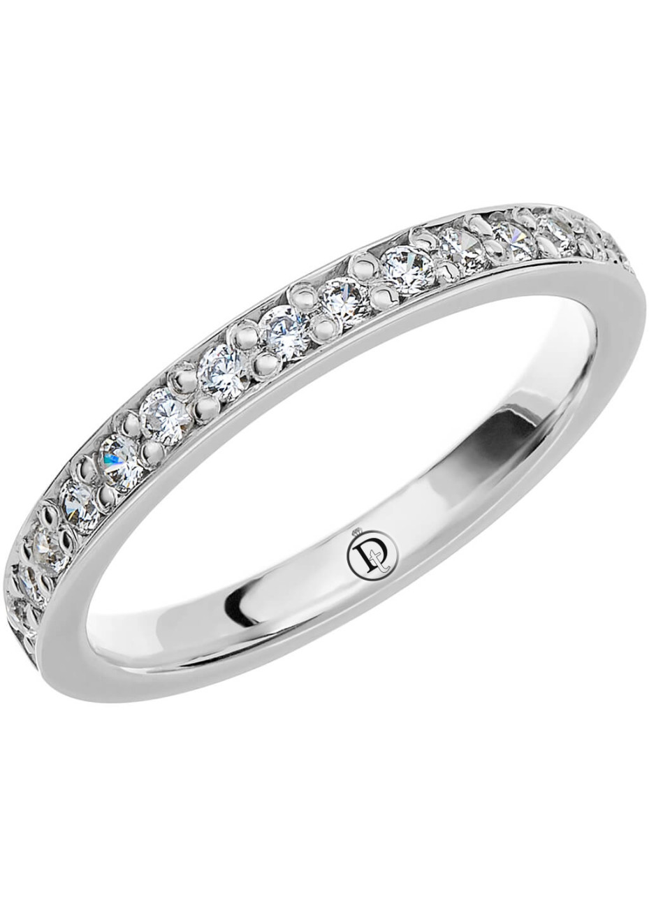 MR12 Witgouden trouwring-rijring met 0.30 crt. briljant 2.5 mm