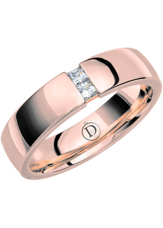 MR26 Witgouden trouwring-rijring met 0.10 crt. briljant 5.0