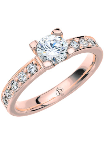 VR3 Witgouden trouwring-aanzoekring met 0.90 crt. briljant 3.0 mm