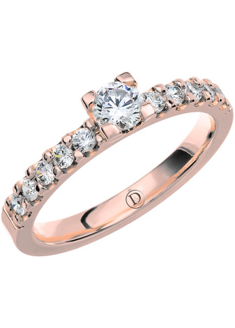 VR11 Witgouden trouwring-aanzoekring met 0.55 crt. briljant 2.5 mm