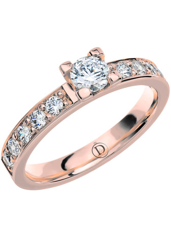 VR13 Witgouden trouwring-aanzoekring met 0.70 crt. briljant 3 mm