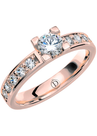 VR32 Witgouden trouwring-aanzoekring met 0.75 crt. briljant 3.5 mm