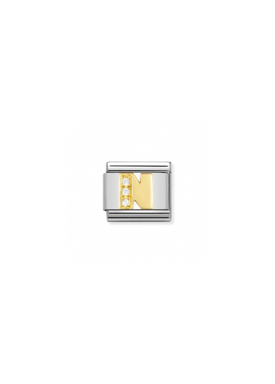 03030114 N  Nomination schakel goud met zirconia
